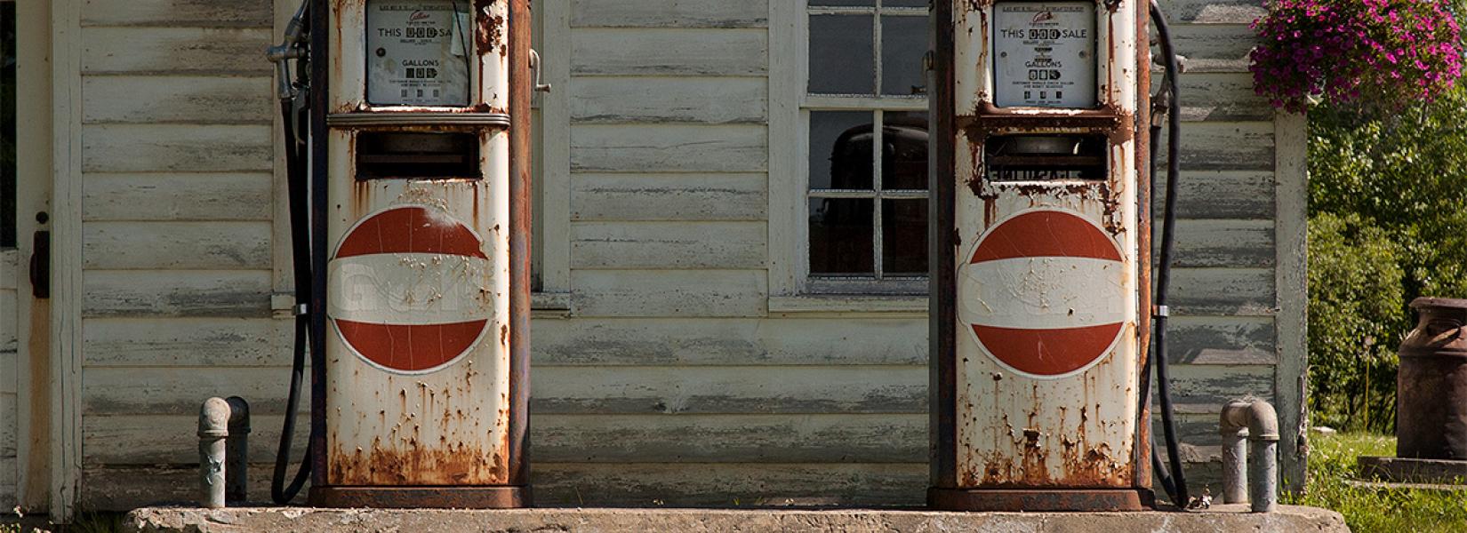 Old gas pumps