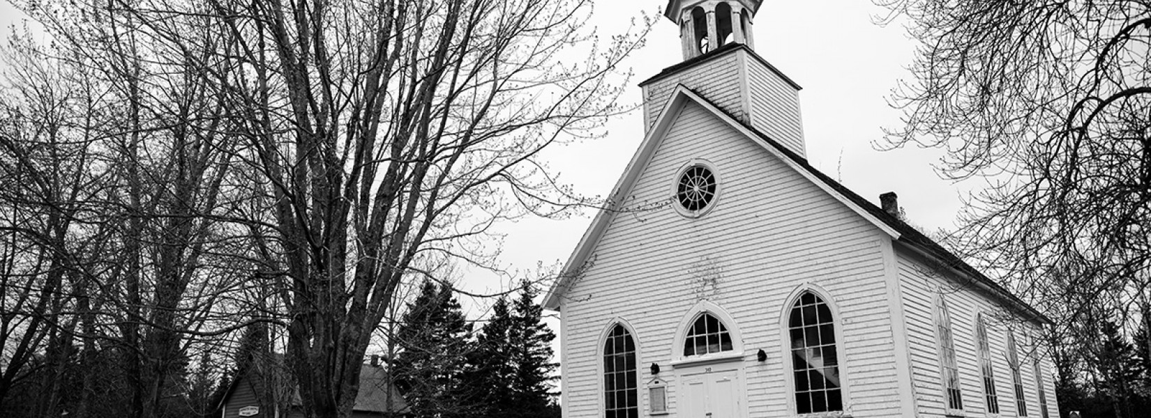 The old and abandoned Protestant church