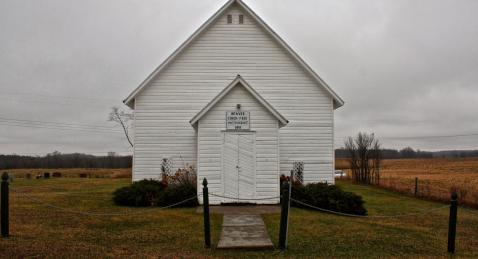 L'église méthodiste presque abandonnée de Beaver Creek