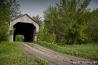 Covered bridge on rural road - Vermont